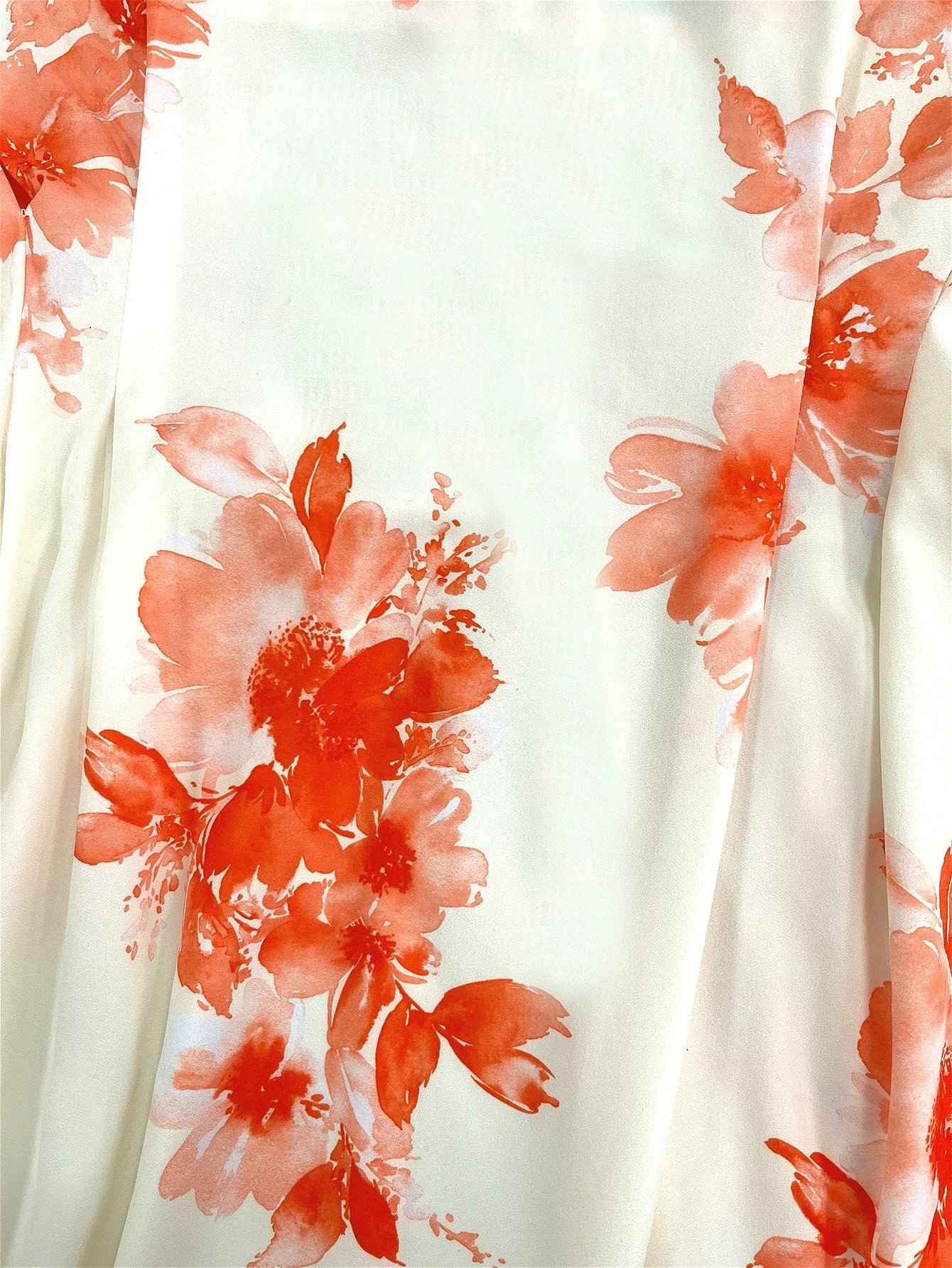 Minimalist White Floral Midi Dress Square Neck Bow Strap Detail Slim Waist Flared Hem Casual Daily Wear Dress Summer Dress